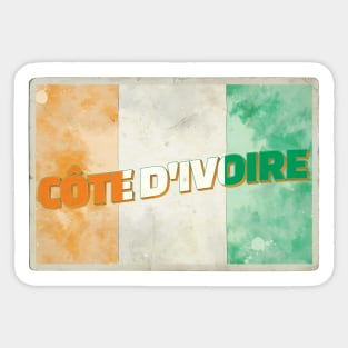 Cote D'Ivoire Vintage style retro souvenir Sticker